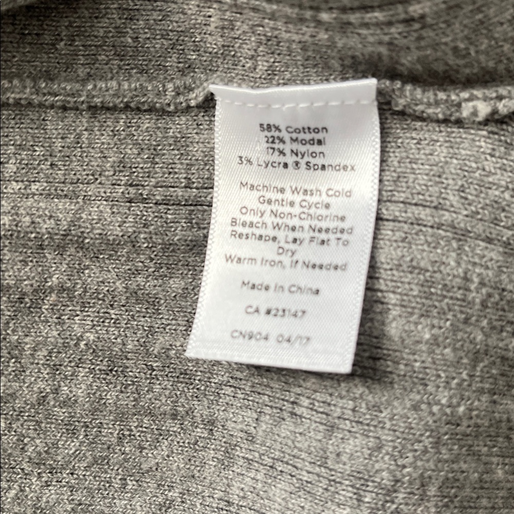 Gray Ribbed Long Cardigan - Picture 3 of 3